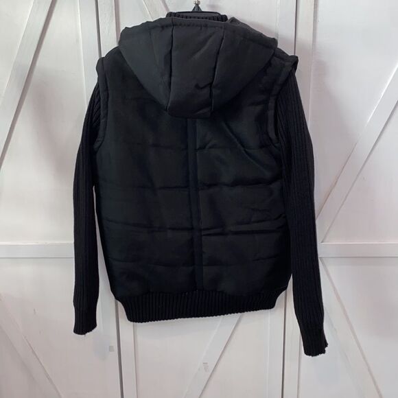 American Stitch Men's Knitted Long Sleeve Hooded Vest Jacket Size Small - Picture 8 of 14